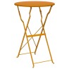 Set de bistro pliable 3 pièces jaune moutarde en acier 