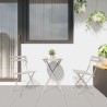 Set de bistro pliable 3 pièces beige en acier 