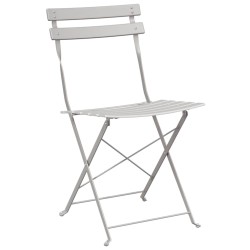 Set de bistro pliable 3 pièces beige en acier 