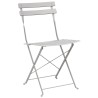 Set de bistro pliable 3 pièces beige en acier 