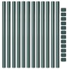 Poteaux de clôture 12 pcs Vert 60 cm Acier peint par poudre 