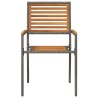 Chaises de jardin empilables - 2 pièces en poly rattan gris 