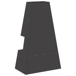 Braise de vieXL avec rangement pour bûches Noir 60x35x100 cm Acier 