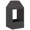brasero noir 50x50x100 cm en acier 