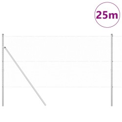 Ensemble de clôture Set de 2 Acier galvanisé 25 x 1,2 m 