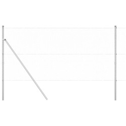 Ensemble de clôture Set de 2 Acier galvanisé 25 x 1,2 m 