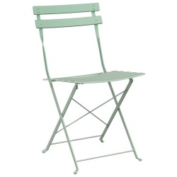 Ensemble de Bistro Pliable 3 Pièces Mint Clair en Acier 