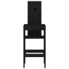 Tabourets de bar lot de 2 noir 40x42x120 cm bois massif de pin 