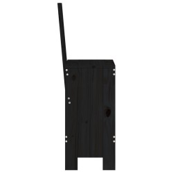 Tabourets de bar lot de 2 noir 40x42x120 cm bois massif de pin 