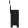 Tabourets de bar lot de 2 noir 40x42x120 cm bois massif de pin 