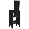 Tabourets de bar lot de 2 noir 40x42x120 cm bois massif de pin 