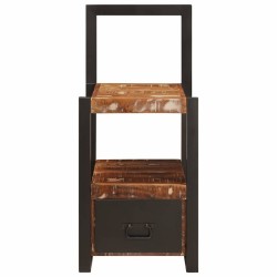 Porte-vêtements multicolore 40x40x90 cm bois solide récupéré 