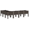 Jardinière avec pieds marron 160x120x42 cm PP 