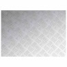 Plaques en Aluminium Antidérapantes à Motif en Damier 4 pcs 70x50 cm 