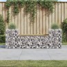 Banc de jardin design gabion 183x41x60,5cm bois de pin imprégné 