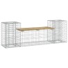 Banc de jardin design gabion 183x41x60,5cm bois de pin imprégné 