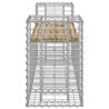 Banc de jardin design gabion 183x41x60,5cm bois de pin imprégné 