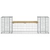 Banc de jardin design gabion 183x41x60,5cm bois de pin imprégné 