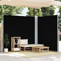 Auvent latéral rétractable Noir 220x600 cm 