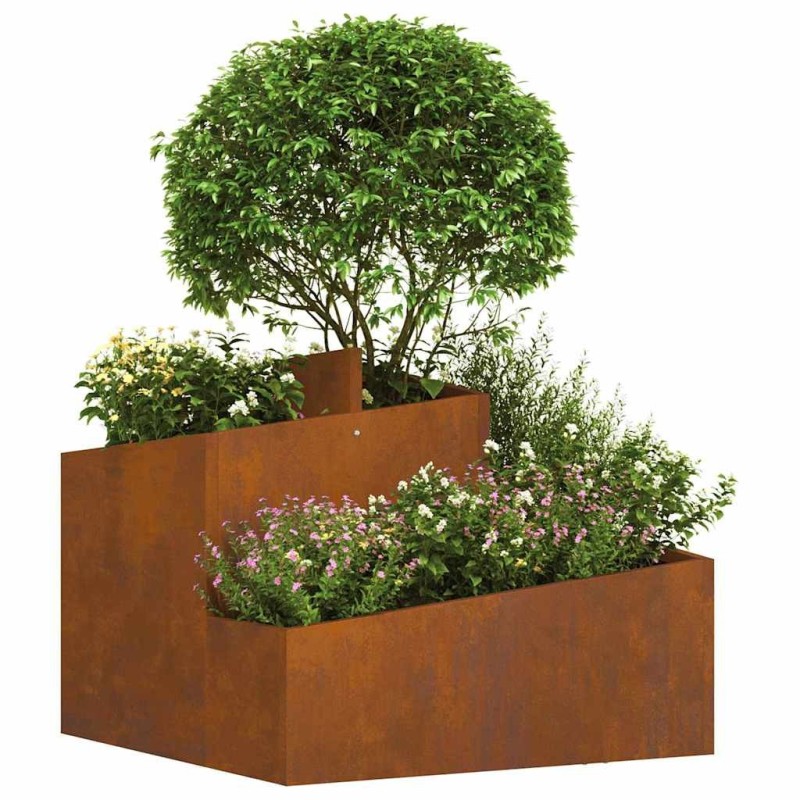 Pots & Jardinières Acier Corten Moyen Durable Pot en métal 