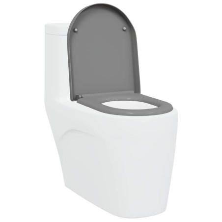 Siège de Toilette à Libération Rapide avec Fermeture Douce Duroplast Gris de 