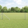 Clôture en fil soudé avec 7 piquets de montage 0,4x10 m Acier galvanisé 