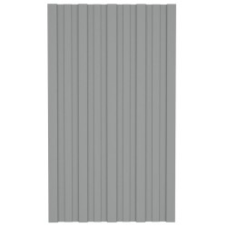 Panneaux de toiture 36 pcs Acier galvanisé Gris 80x45 cm 