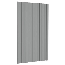 Panneaux de toiture 36 pcs Acier galvanisé Gris 80x45 cm 
