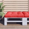 Coussin de palette rouge 70x70x12 cm tissu 