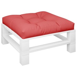 Coussin de palette rouge 70x70x12 cm tissu 