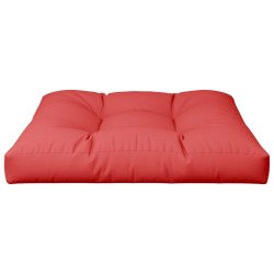 Coussin de palette rouge 70x70x12 cm tissu 