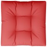 Coussin de palette rouge 70x70x12 cm tissu 