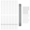 Clôture en fil soudé avec 22 poteaux U Argent 1.2x25 m Acier 