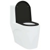 Siège de Toilette à Déconnexion Rapide avec Douce Fermeture Duroplast Noir 