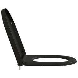 Siège de Toilette à Déconnexion Rapide avec Douce Fermeture Duroplast Noir 