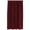 Rideaux opacifants avec bande de fixation 2 pcs Velours rouge vin 