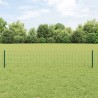 Clôture Euro avec 22 poteaux U verte 0,4x50 m en acier 