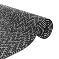 Tapis d'extérieur 'ARAKIL'noir et gris 250x500 cm PP 