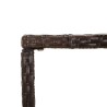 Table de bar et dessus en verre marron 180x70x110 cm poly rotin 