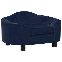 Canapé pour chien Bleu 67x47x36 cm Peluche 