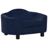 Canapé pour chien Bleu 67x47x36 cm Peluche 