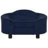 Canapé pour chien Bleu 67x47x36 cm Peluche 