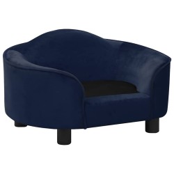 Canapé pour chien Bleu 67x47x36 cm Peluche 