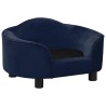 Canapé pour chien Bleu 67x47x36 cm Peluche 