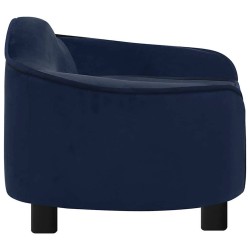 Canapé pour chien Bleu 67x47x36 cm Peluche 