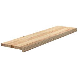 Marches d'escalier 2 pcs non traité bois de chêne massif 