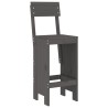 Tabourets de bar lot de 2 gris 40x48,5x115,5 cm bois massif pin 