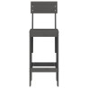 Tabourets de bar lot de 2 gris 40x48,5x115,5 cm bois massif pin 