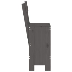 Tabourets de bar lot de 2 gris 40x48,5x115,5 cm bois massif pin 