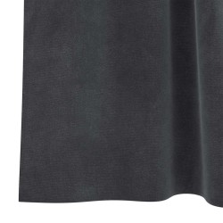 Rideaux occultants avec boucles de suspension 2 pcs en velours gris clair 